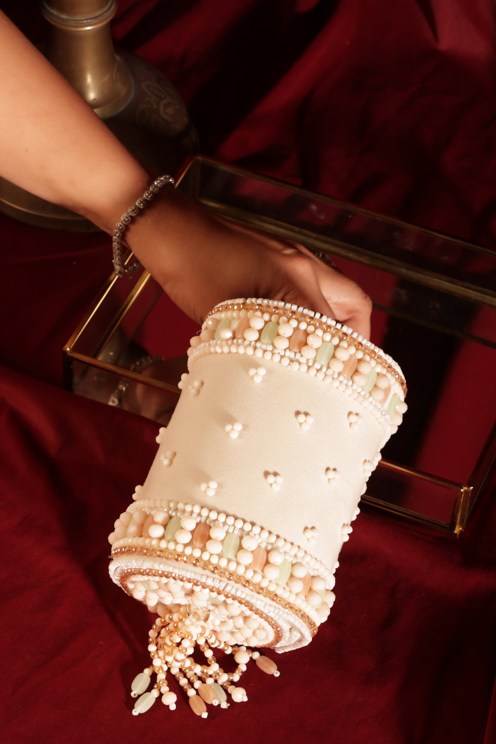 Soft pastel mini bag adding a fresh pop of color to any outfit.